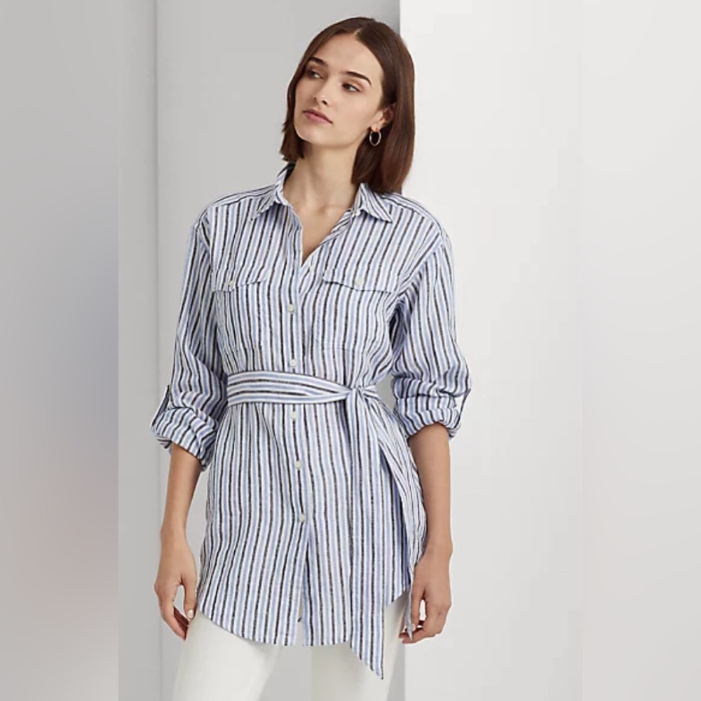Ralph Lauren Striped Linen Shirt 💙
